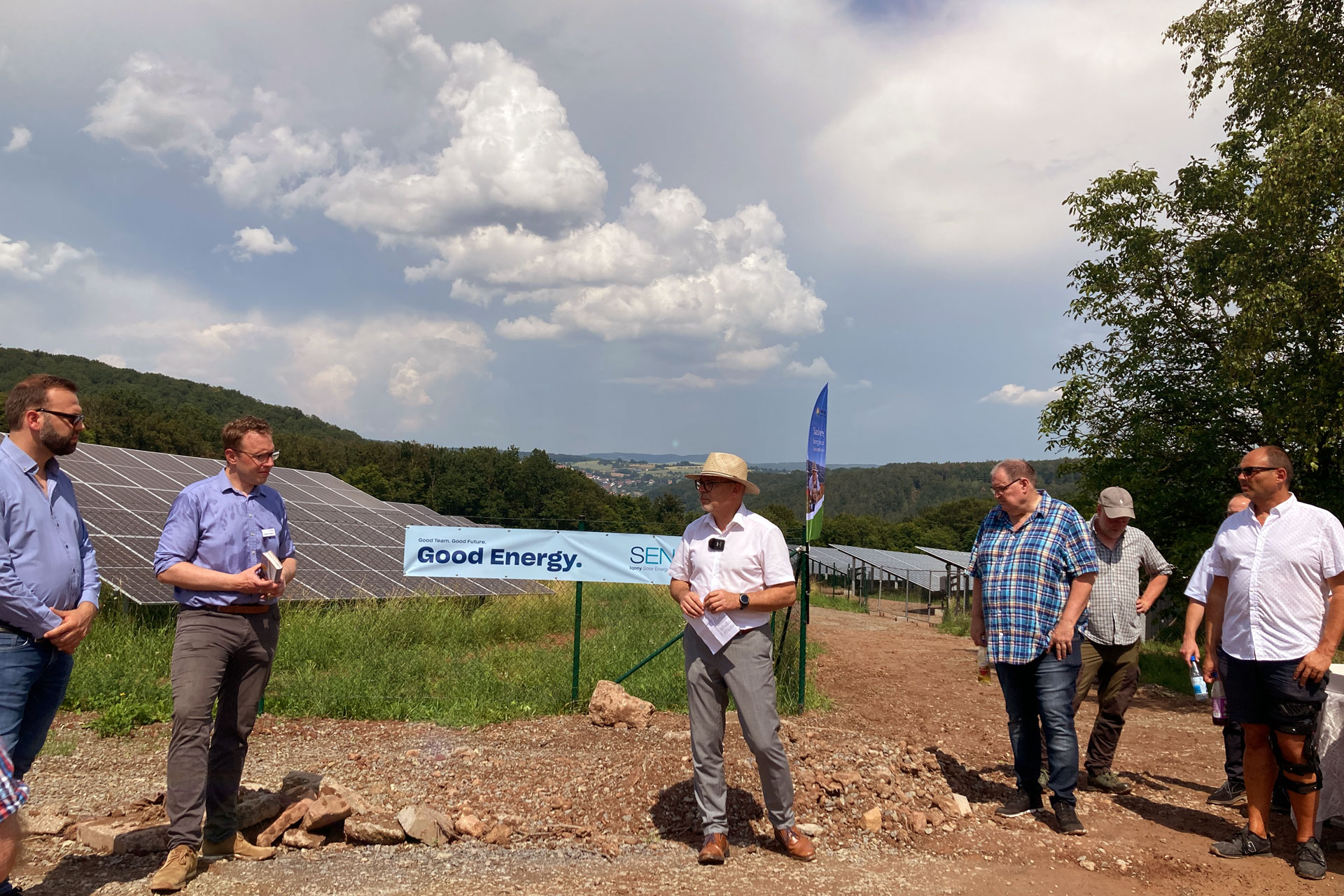 Inauguration of the Iqony Sens solar park in Gemünden-Harrbach